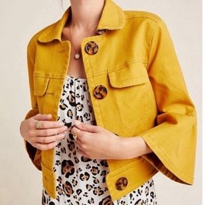 Anthropologie mustard Yellow Jacket